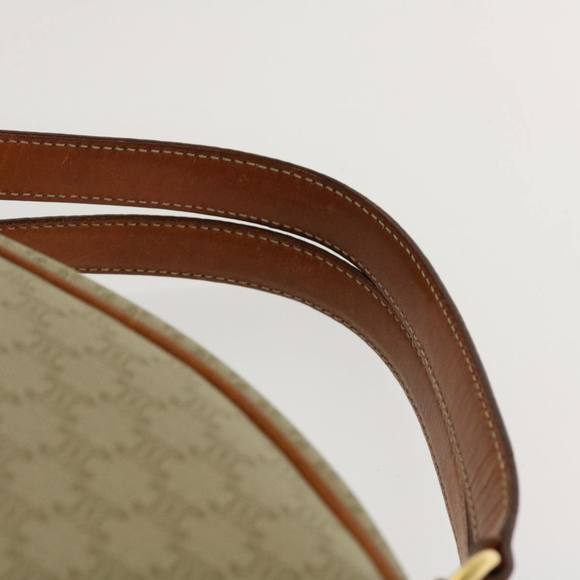 CELINE Macadam Canvas Hand Bag PVC Leather Beige Auth 38694 - Picture 14 of 16
